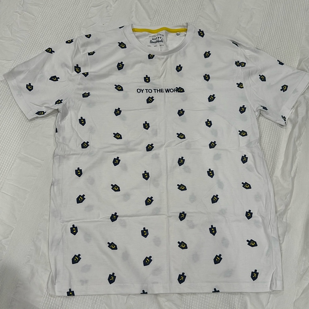Denim & Flower Hanukkah tee